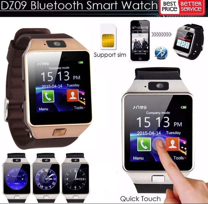 DZ09 Smart Watch 1.99" Bluetooth Calling Smartwatch – Heart Rate & Sleep Monitoring, IP67 Waterproof, Wireless Charging Smart Watch for Men & Women | Non PTA (Black)
