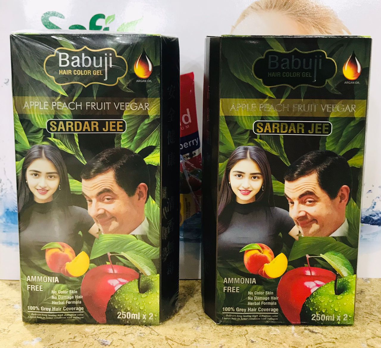 abu Ji Hair Color Providing Confidence In Every Shade Long Lasting Color Natural Shine - 250ML x 2 | Black